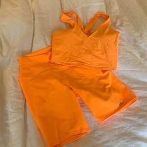 Alo Biker Shorts + Cropped Shirt